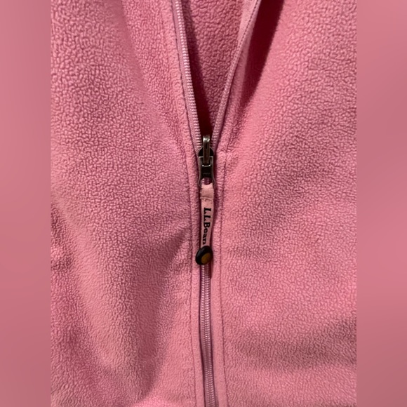 L.L. Bean Full Zip Fleece Jacket PINK Womens Small EUC - Picture 5 of 5